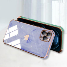Load image into Gallery viewer, Luxury Shockproof Soft Case For iPhone 13 12 11 Pro Max XS XR X R 8 7 Plus iPhone12 12Pro iPhone11 Marble Texture Covers Luxury Love Phone Case Cute Side Small Heart Pattern Soft Shockproof Full Lens Case for iPhone