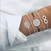 Load image into Gallery viewer, Boho Rose Map Bracelets & Bangles for Women Bohemian Round Charm Bracelet Set Fashion Multilayer Accessories Luxury Jewelry