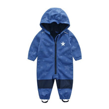 Load image into Gallery viewer, Ski suit For Children Soft Shell Outdoor Jacket Waterproof Fleece Lining Jumpsuit For Boys and Girls In Modern Colorful Design