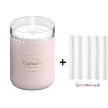 Load image into Gallery viewer, 280ML Ultrasonic Air Humidifier Candle Romantic Soft Light USB Essential Oil Diffuser Car Aroma Mist Maker