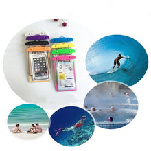 Load image into Gallery viewer, Colorful Pouch Universal Waterproof Cell Phones Useful Dropping Convenient To Use Lightweight Portable Bags Plastic Waterproof Underwater Pouch for Mobile Phone Case & Strap 3.5 -6 inch