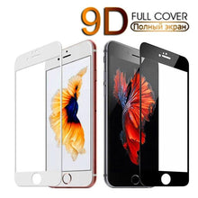 Load image into Gallery viewer, 9D Full Cover Protective Glass IPhone 7 Plus 8 6 6S 5 XR XS Max Tempered Glass Iphone X Screen Protector for IPhone Se 2020 Case Scratch Resistant Easy Install Bubble Free Case Friendly Screen Protection iPhone Glass