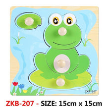 Load image into Gallery viewer, New Hand Grab Board Wooden Puzzle Toys for Children Cartoon Animal Fruit Kids Baby Early Educational Learning Toy