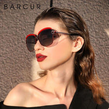 Load image into Gallery viewer, Luxury Polarized Ladies Woman Gradient Round Oversized Modern Sunglasses Brand oculos lunette de soleil femme