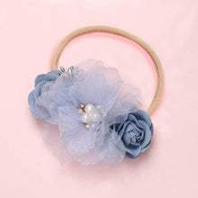Load image into Gallery viewer, Modern Fashion Floral Headband Newborn Baby Elastic Hairbands Pearl Fresh Style Bow Knot For Girls