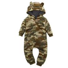 Load image into Gallery viewer, Modern High Quality Newborn Infant Baby Clothes Fleece Jumpsuit Boys Romper Hooded Jumpsuit Bear For Kids