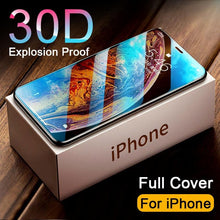 Load image into Gallery viewer, 30d Full Cover Tempered Glass On For Iphone 11 12 13 14 Pro Max Screen Protector Protective Glass On Iphone 11 X Xr Xs Max Glass Full Coverage No Lifted Edges For Iphone