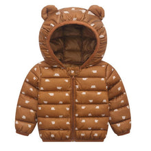 Load image into Gallery viewer, Luxury Modern Designer New Winter Baby Outerwear Hooded Printed Cotton Padded Jacket and Coats For Babies and Girls Kids