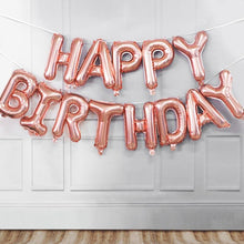 Load image into Gallery viewer, 13pcs Luxury Happy Birthday Decoration Balloons Rose Gold Letter Foil Ballons Birthday Party Decorations Globos Balony Anniversaire For Birthdays and Celebrations