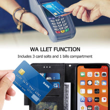 Load image into Gallery viewer, Luxury Magnetic Leather Flip Case For iPhone 14 13 12 Mini 11 Pro SE Card Holder Wallet Stand Cover Leather Wallet Flip Case Cover With Card And Cash Slot 360 Full Body Protection