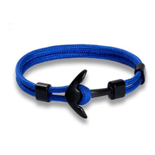 Load image into Gallery viewer, Stainless Steel Anchor Bracelets Luxury For Men Nautical Survival Rope Chain Paracord Bracelet Male Wrap Metal Sport Hooks