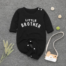 Load image into Gallery viewer, Newborn Infant Baby Girls Boy Top Romper Jumpsuit Bodysuit Comfy Outfits With Text Little Brother For Boys