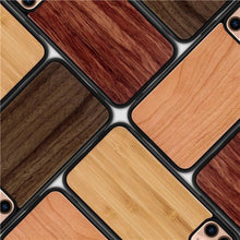 Load image into Gallery viewer, Vintage Wooded Back Case For iPhone 14 13 Mini 12 SE XR X S Max 8 7 Plus Genuine Bamboo Wooden Hard Phone case iPhone 11 Pro Max Strong Hard Protective Case For iPhone
