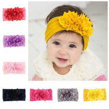 Load image into Gallery viewer, Cute 1PCS Baby Girls Lotus Flower Nylon Headband Knot Elastic Newborn Toddler Headwraps Kids Hair Accessories Gifts