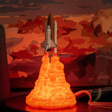 Load image into Gallery viewer, Kids Popular Space Shuttle Lamp and Moon lamps In Night Light By 3D Print For Space Lovers Rocket Lamp