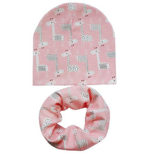 Load image into Gallery viewer, Modern Cartoon Cotton Baby Hat Winter Baby Girls Hat Newborn Boys Hats Kids Cap Scarf Set Children Beanies For Kids With Scarf