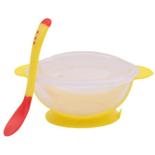 Load image into Gallery viewer, 4 Color Advanced Silicone Feeding Spoon Temperature Sensing Weaning Soft Head Spoons for 4-24 Months Baby And Spoon and Bowl Set