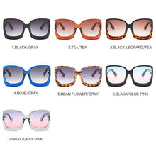 Load image into Gallery viewer, Fashion Oversized Women Square Big Frame Graduent Woman and Lady Sunglasses Brand Designer with UV400 Protection gafas de sol mujer