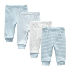 Load image into Gallery viewer, 3/4PCS/SET Newborn Pants Cartoon Design Four Seasons Baby 100%Cotton Soft Girl Pants Baby Boy trousers Pants 0-24M For Kids