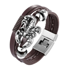 Load image into Gallery viewer, Trendy Modern Jewelry Leather Bracelet Men Braided Multilayer Anchor Bracelets Ladies Rope Chain for Male Jewelry Classic Style