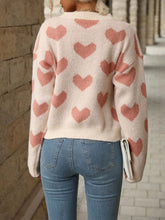 Load image into Gallery viewer, Heart Pattern Drop Shoulder Sweater | NCS