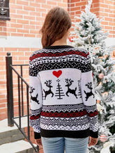Load image into Gallery viewer, Heart Reindeer Silhouette Christmas Sweater | NCS