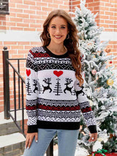 Load image into Gallery viewer, Heart Reindeer Silhouette Christmas Sweater | NCS