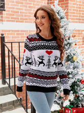 Load image into Gallery viewer, Heart Reindeer Silhouette Christmas Sweater | NCS