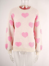 Load image into Gallery viewer, Heart Print Valentine's Day Crew Neck Sweater | NCS