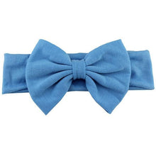 Load image into Gallery viewer, Cotton Elastic Newborn Baby Girls Solid Color Headband Bowknot Hair Band Children Infant Headband Bow for kids