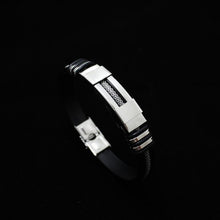 Load image into Gallery viewer, Stainless Steel Silicone Bracelet Men Jewelry Wrist Band Punk Style Men Rubber Charm Brecelet