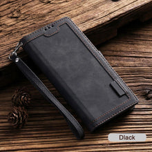 Load image into Gallery viewer, Luxury Magnetic Leather Flip Case For iPhone 14 13 12 Mini 11 Pro SE Card Holder Wallet Stand Cover Leather Wallet Flip Case Cover With Card And Cash Slot 360 Full Body Protection