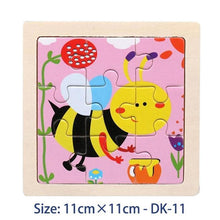 Load image into Gallery viewer, 38 Style Cartoon Wooden Puzzle Children Animal/ Vehicle Toy For 2-6 Year Baby Early Educational Toys for Kids