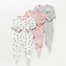 Load image into Gallery viewer, 3Pcs Baby unisex Rompers Long Sleeve Sleep suit Cartoon Jumpsuit Baby Pajamas Stes For Kids Between 0-12Months