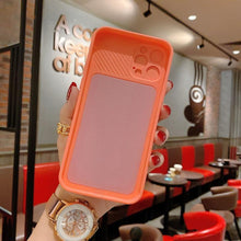 Load image into Gallery viewer, Sliding Lens Protective Silicone Case For iPhone 11 Pro Max Mini 12 Pro 13 Push Cover iphone Slide Camera Cover Case with Camera Lens Protector Cover Silicone Bumper Slim Phone Cover Compatible with iPhone