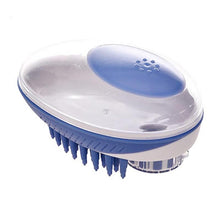 Load image into Gallery viewer, Pet Dog Cat Bath Brush 2-in-1 Pet Massage Comb Soft Silicone Pet Shower Hair Grooming Comb Dog Cleaning Tool Pet Supplies Pet Brush Bath Massage Brush Shampoo Dispenser for Pet