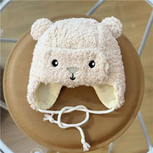 Load image into Gallery viewer, Modern Elegant Baby Boy Girl Warm Earmuffs Hat Wool Winter Ski Cap Winter Plush Cartoon Hat For Boys and Girls Kids