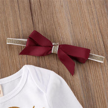 Load image into Gallery viewer, Luxury Newborn Toddler Baby Girl Clothes Set Long Sleeve Romper Christmas Princess Dress Mesh Skirt with Headband Set With Skirt Romper and Ribbon Bow