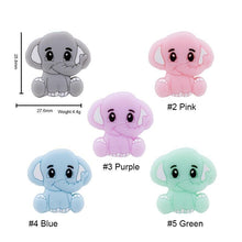 Load image into Gallery viewer, 5PCS/SET Silicone Animal Beads BPA Free Baby Teething Beads Toy For Pacifier Clips New Born Silicone Rodent Tiny Rod Baby Teether For Baby Kids