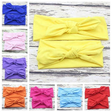 Load image into Gallery viewer, Modern Mother & Daughter Rabbit Ears Bow Hair Bands Cloth Headband Bowknot Headwear Bow