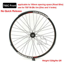 Load image into Gallery viewer, Cruiser Tour Bike Wheelset, Double Deck Rim, Front Wheel Disc, V Brake, Rear Back Wheels, Cassette and Screwed Hub, 36H, 700C