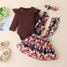 Load image into Gallery viewer, Newborn Baby Romper Suspender Dress Set Winter Girls Outfits Unique Design Perfect Gift
