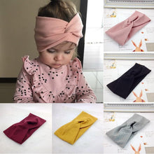 Load image into Gallery viewer, Baby Solid Cross Knitted Headband For Girls Women Kids Twisted Elastic Hairband Turban