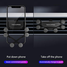 Load image into Gallery viewer, Gravity Car 360 Degrees Rotation Black Phone Holder GPS Stand Car Air Vent Clip Mount Universal Safe Phone Holders