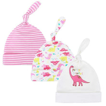Load image into Gallery viewer, Printed Baby Hats & Caps For Newborn Baby Accessories In Elegant Modern Design Set Of 3PCS For Baby Kids