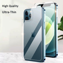 Load image into Gallery viewer, 3 In 1 2PCS Front+Back+Lens Full Cover Tempered Glass Film For iPhone 12 11 Pro Max Mini Screen Protector For iPhone 13 Pro Max Glass Temper Glass Film Temper Glass Film Premium HD Clarity Anti-Fingerprint/Scratch for iPhone