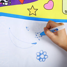 Load image into Gallery viewer, 1-6 Years Children Kids Baby Drawing Educational Water Mat Drawing Painting Toddler Board/ Charpet With Magic Water Pen Gift 45.5 X 29cm (White)