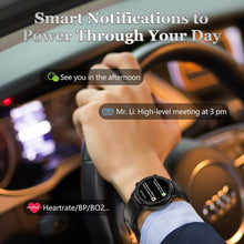 Load image into Gallery viewer, Modern Full Round Touch Display Smart Watch for Men In Business Luxury Style With IP68 Waterproof Protection and Heart Rate Blood Pressure Monitor 5 Days Standby Smartwatch
