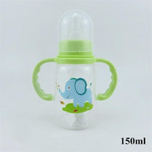 Load image into Gallery viewer, Unisex Baby 150/280ml Wide Mouth Soft Silicone Cover Straw Drinking Milk Bottle For Newborn Nursing Product With Handle