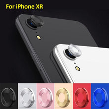 Load image into Gallery viewer, Camera Cover Anti-Scratch Tempered Glass Film For iPhone XR Camera Lens Protector Ring Plating Aluminum For iPhone XR Camera Case Cover Ring Protection